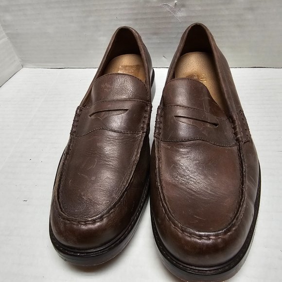 Mens Polo Ralph Lauren Brown Slip On Dress Loafers Shoes DUSTAN 11431 9.5 D